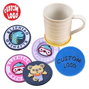 Sous-verres souvenirs en PVC souple pour tasses de thé et de café, supports de tasses en caoutchouc, épaisseurs 3mm et 5mm - Product Image 1