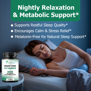 Capsules Brûle-Graisses Nocturnes en Promotion avec Vitamine D : Favorise le Calme, Soulage le Stress, Relaxation Nocturne, Soutien Métabolique - Product Image 5