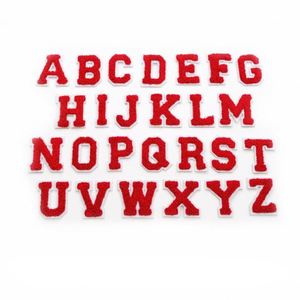 Factory Sale Iron on 5cm White Edge Colorful Embroidered Chenille Letter Patches - Product Image 5