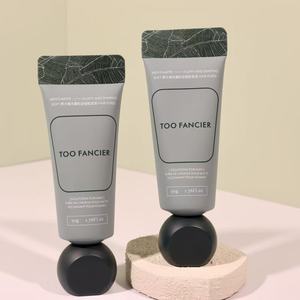 Tube souple en PE mat avec bouchon rond noir multi-facettes pour argile coiffante pour hommes - Product Image 1