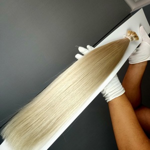 ผมต่อแบบ I-Tip ชนิด Double Drawn  แบบเคราติน I U V K  ปลายแบน  ผมหยิกแบบ Kinky Curly  ผมต่อแบบ I-Tip  ผมแท้ 100% - Product Image 4