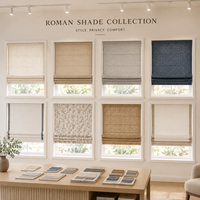 Stores romains en faux lin sur mesure, stores occultants écologiques pour fenêtres, décoration intérieure