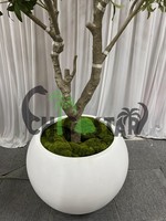 Olivier Artificiel de 280 cm (9 Pieds) en Pot Rond pour Intérieur Maison, Hôtel, Restaurant, Café et Hôtellerie