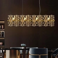 Lampe Led suspendue en cristal au design moderne et Simple, luminaire décoratif d'intérieur, idéal pour un Bar ou une Table