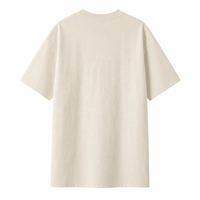 T-shirt décontracté streetwear pour homme, coupe ajustée, col arrière, épaules tombantes, avec logo personnalisé brodé et imprimé