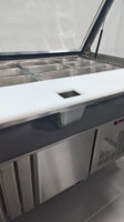 Salade de pizza en acier inoxydable de 1.8m sous le réfrigérateur de table d'établi de comptoir pour la cuisine