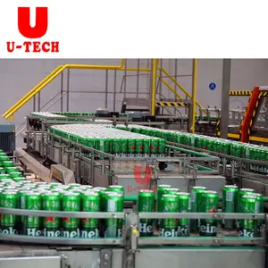 Modulaire Industrie Usine Carbonaat Soda Fonkelende Water Bier Drank Huisdier Kan Vullen Inblikken En Capping Machine Productielijn