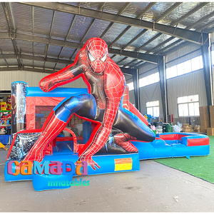 Vui Inflatable lâu đài nhảy thương mại không khí Inflatable Combo trả lại nhà Spider-Man lâu đài bouncy với Slide - Product Image 3