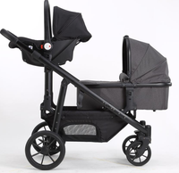 Poussette Bébé 4 en 1 Poussette Double Usage Peut S'asseoir-S'allonger-Léger Pliable-Poussette Double Nouveau-Né