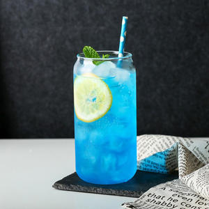 Vaso de Cerveza de Cristal sin Plomo de 16 oz con Tapa de Bambú, Diseño Creativo y Estético, para Café Helado y Refrescos, Ideal para el Regreso a Clases - Product Image 5