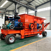 Mini concasseur mobile à vendre, petit concasseur de béton portable pour excavatrice, chargeuse-pelleteuse, concasseur de pierres mobile à quatre roues
