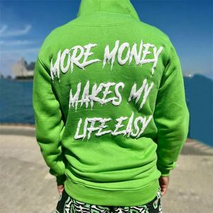 เสื้อฮู้ดพิมพ์ลายพัฟสำหรับผู้ชายเสื้อมีฮู้ดผ้าคอตตอนโพลีเอสเตอร์แบบมีซิปดีไซน์ใหม่เสื้อผ้าแนวสตรีทผ้าโพลีเอสเตอร์สำหรับฤดูใบไม้ผลิ - Product Image 2