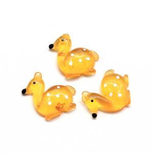 ลูกปัดเรซิ่นรูปสัตว์น่ารัก ใส แฟชั่น รูปกบ กระต่าย ปลา เต่า แบบหลวม ด้านหลังแบน สำหรับตกแต่ง - Product Image 3