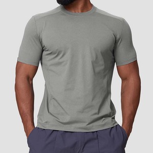 7A급 항균 쿨 터치 퀵 드라이 남성 티셔츠 크루넥 슬림핏 운동용 남성 반팔 티셔츠 - Product Image 4