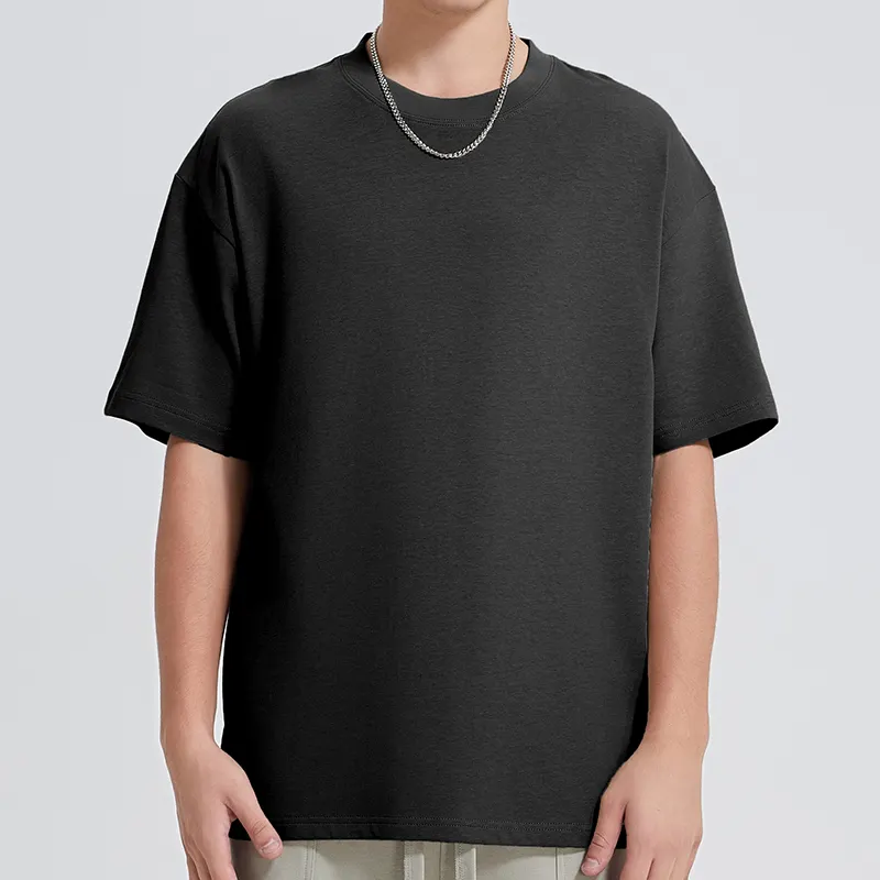 Boxy Hip Hop 300 gsm Drop Shoulder Graphic Heavyweight Tshirts Luxury Blank 100% Cotton Custom Streetwear Oversized Men T-shirts
