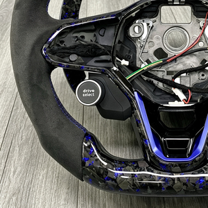 Volant sport en fibre de carbone et Alcantara pour modèles Volkswagen <span class=keywords><strong>Golf</strong></span> 7 7.5 GTI GTD <span class=keywords><strong>GTE</strong></span> R Polo GTI Tiguan Passat - Product Image 5