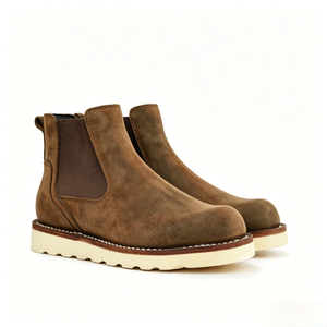 Bottes <span class=keywords><strong>Chelsea</strong></span> de travail robustes pour hommes, en cuir de vachette, avec coutures apparentes, vente en gros fabricant - Product Image 1