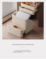 Table de maquillage moderne multifonctionnelle créative populaire avec miroir lumineux, coiffeuse bon marché pour fille