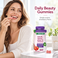 Gummies à la biotine, vitamines C et E, saveur fraise, complément alimentaire, nutrition quotidienne pour adultes, OEM, ODM, marque privée, fournisseur en gros
