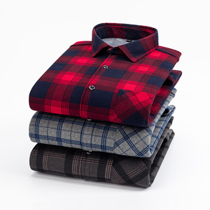 Áo sơ mi nam ODM kiểu dáng thường ngày, tay dài, kẻ ca rô, cổ đứng, cài khuy đơn, chất liệu mềm mại, thoáng khí, thiết kế nhuộm màu trơn, thích hợp cho mùa đông - Product Image 4