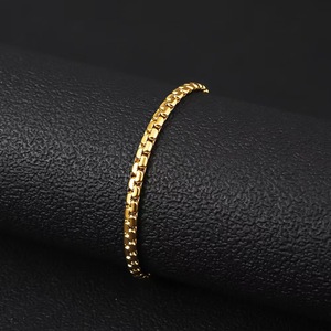 Bracelets chaîne pour femmes, élégants et simples, en acier inoxydable plaqué or 18 carats, vente en gros - Product Image 5