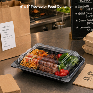 High Quality Disposable Microwavable Eco-friendly Plastic Food Containers New Design Take Away Box with PP Lid Customizable Logo