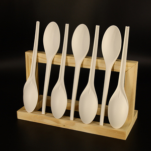 Cuillères jetables en CPLA de qualité alimentaire, robustes, biodégradables, cuillères à miel jetables en plastique - Product Image 1