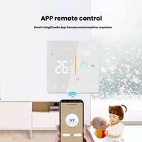 Termostato Inteligente Wifi para Calefacción por Suelo Radiante, Pantalla Táctil Remota con App Tuya 0.5 ℃   Cerradura de Seguridad para Niños con Ajuste Preciso y Programación Semanal para Agua