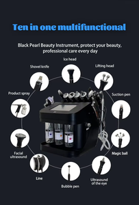 Appareil de dermabrasion faciale de haute qualité 10 en 1 pour le bureau, éliminateur de points noirs, rajeunissement de la peau, nettoyage en profondeur du visage, machine à oxygène Aqua Peel - Product Image 6