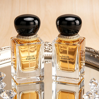 Fournisseur d'usine – Nouveau design de flacon transparent – Bouteille de parfum en verre 30ml 50ml 100ml avec bouchon et pompe pulvérisatrice transparente – Emballage cosmétique avec couvercle