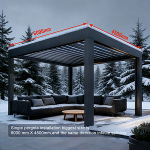 Pergola extérieure imperméable en alliage d'aluminium pour chalet, patio, <span class=keywords><strong>jardin</strong></span>, <span class=keywords><strong>abri</strong></span> de voiture - Product Image 5