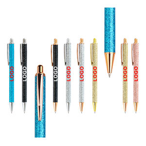 Bolígrafo Redondo Deportivo Empresarial con Logotipo Impreso en Polvo Dorado, Novedoso Bolígrafo Metálico Promocional Multicolor Personalizado para Regalos - Product Image 3