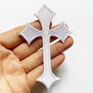 Bán Buôn Sắt Trên Thêu Vá Đầy Đủ Thêu Vàng/Trắng/Đen/Màu Tím Con Dấu Nhiệt Thêu Chéo Vá Cho Quần Áo - Product Image 5