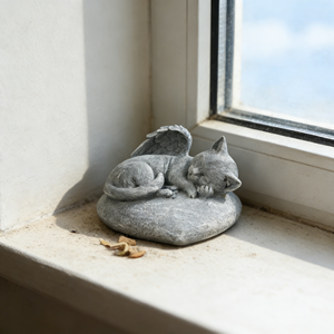 Marcador Conmemorativo de Resina Personalizable para Gatos - Nombre/Fecha Grabable, Diseño de Alas de Ángel, Ideal para Tributo de Mascotas en el Jardín - Product Image 2