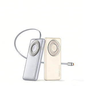 RECCI RPB-P58 10000mAh 22.5W Chargeur portable à charge rapide avec câble rétractable intégré - Product Image 1