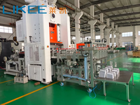 Machine de fabrication de barquettes en aluminium pour contenants alimentaires jetables de taille américaine, 12000 pièces/heure, moule personnalisé LK-T80