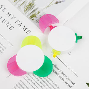 Promoción al por mayor: Juego de rotuladores Kawaii de punta oblicua multicolor con embalaje suelto de plástico Heada, amarillo/verde/rosa - Product Image 3