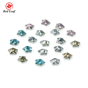 Redleaf 5A Zircon sao cắt 3*3mm phía trước Bạc Thất Bại trở lại điểm nhỏ Cubic Zirconia nhấp nháy kim cương kết hợp màu sắc bán buôn - Product Image 3