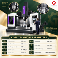 Tour CNC vertical sur mesure OEM avec panneau de commande CNC, éclairage empilé et broche servo