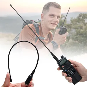 Antenne de talkie-walkie haute flexibilité NA-771 double bande VHF/UHF en ABS, gain 3dBi, idéale pour le camping en extérieur - Product Image 2