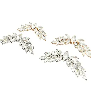 Mode Strass Vleugel Vorm Kristallen Schoen Clips Charme Bling Metalen Schoen Accessoires Vrouwen Decoratie