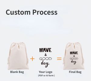 Bolsas Pequeñas Nuevas con Cordones para Pequeñas Empresas, Bolsas de Regalo Mini Ligeras de Lona Orgánica Blanca Personalizadas con Logotipo - Product Image 3