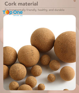 TopOne Massage écologique avec logo personnalisé Relaxation Soulagement de la douleur Étirement Yoga Boule de liège - Product Image 2