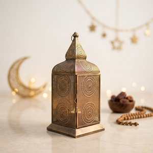 Wholesale Metal <b>Moroccan</b> Lantern With Intricate Cutout Design For Ramadan Home <b>Decorations</b> - Product Image 5