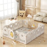 Parc de jeu pliable pour bébé avec panier de basket, aire de jeu d'activités pour enfants, clôture de sécurité intérieure pour tout-petits
