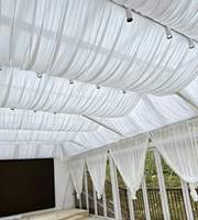Voilage de plafond en tulle de coton luxueux et coloré pour décoration de scène de mariage et rideau d'ombre pour arche de jardin