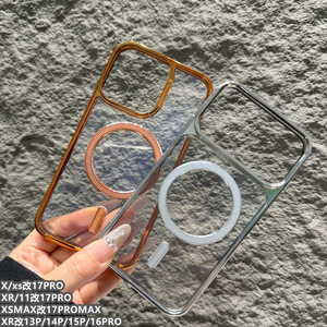 Coque de téléphone ultra-fine anti-chute électroplaquée transparente de haute qualité pour <span class=keywords><strong>iPhone</strong></span> XS/XS Max à <span class=keywords><strong>iPhone</strong></span> 17 Pro/17 Pro Max - Product Image 2