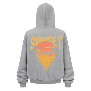 AMCLEVER <span class=keywords><strong>Felpa</strong></span> con <span class=keywords><strong>Zip</strong></span> Unisex in Misto Cotone 430g, Oversize Pesante, Pronta per la Spedizione - Product Image 5