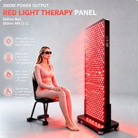 Panneau de luminothérapie à 600 LED rouges et proche infrarouge avec support à roulettes, appareil de luminothérapie grande surface pour centre de bien-être commercial