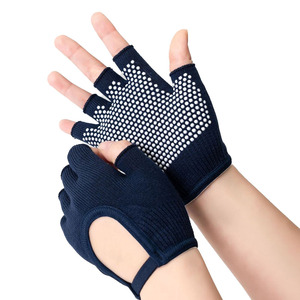Guantes de yoga antideslizantes de medio dedo para mujer, cálidos, multicolor, para ciclismo y fitness, accesorio aéreo, al por mayor - Product Image 1